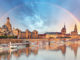 Dresden Skyline: Elbe mit Barockbauten im Hintergrund