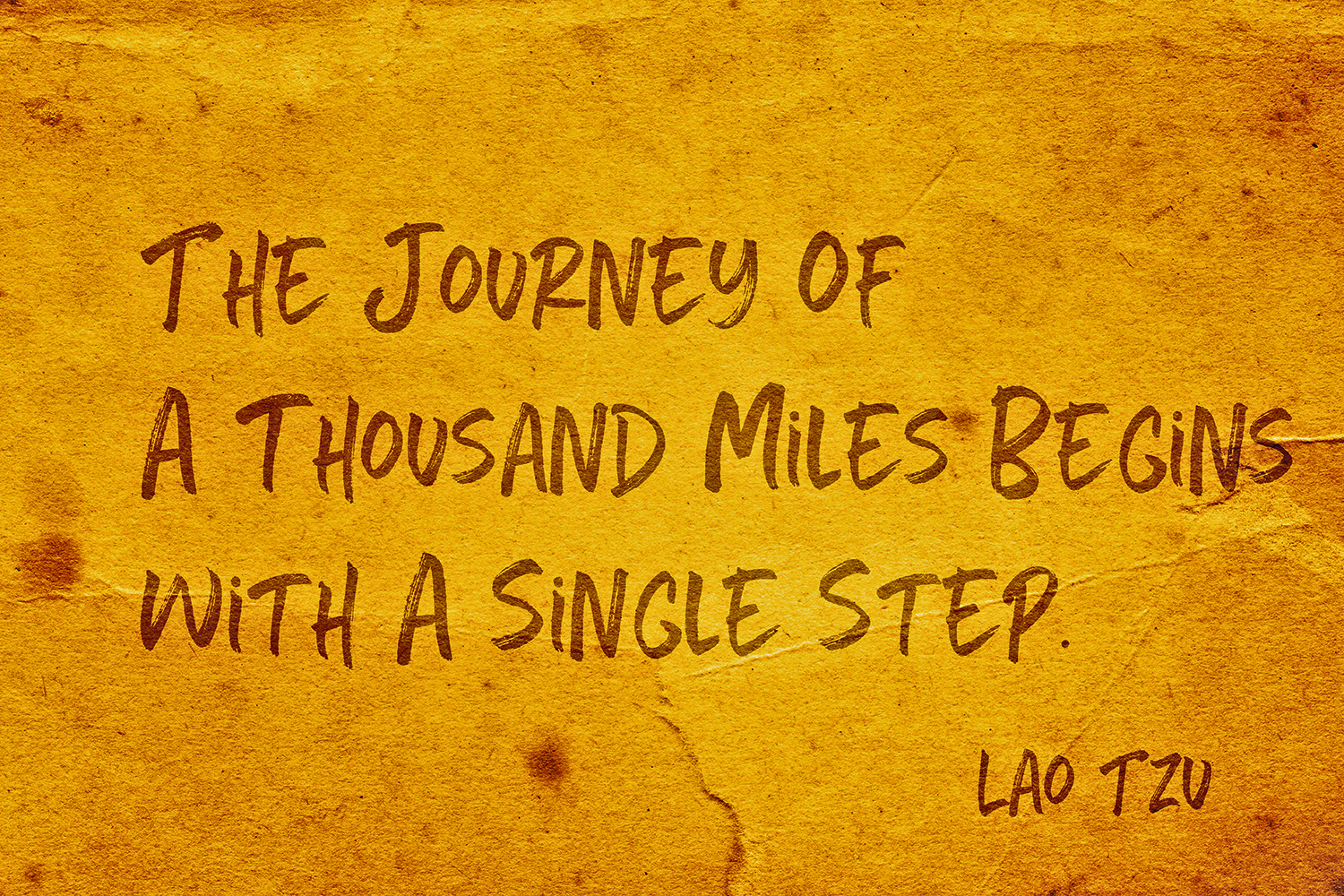 Reise-Zitate single step Lao Tzu