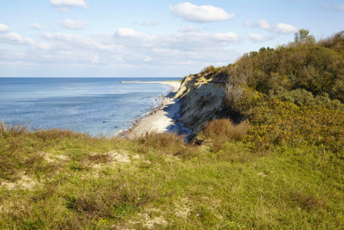 Sandtrände und hohes Ufer zwischen Ahrenshoop und Wustrow auf der Halbinsel Fischland
